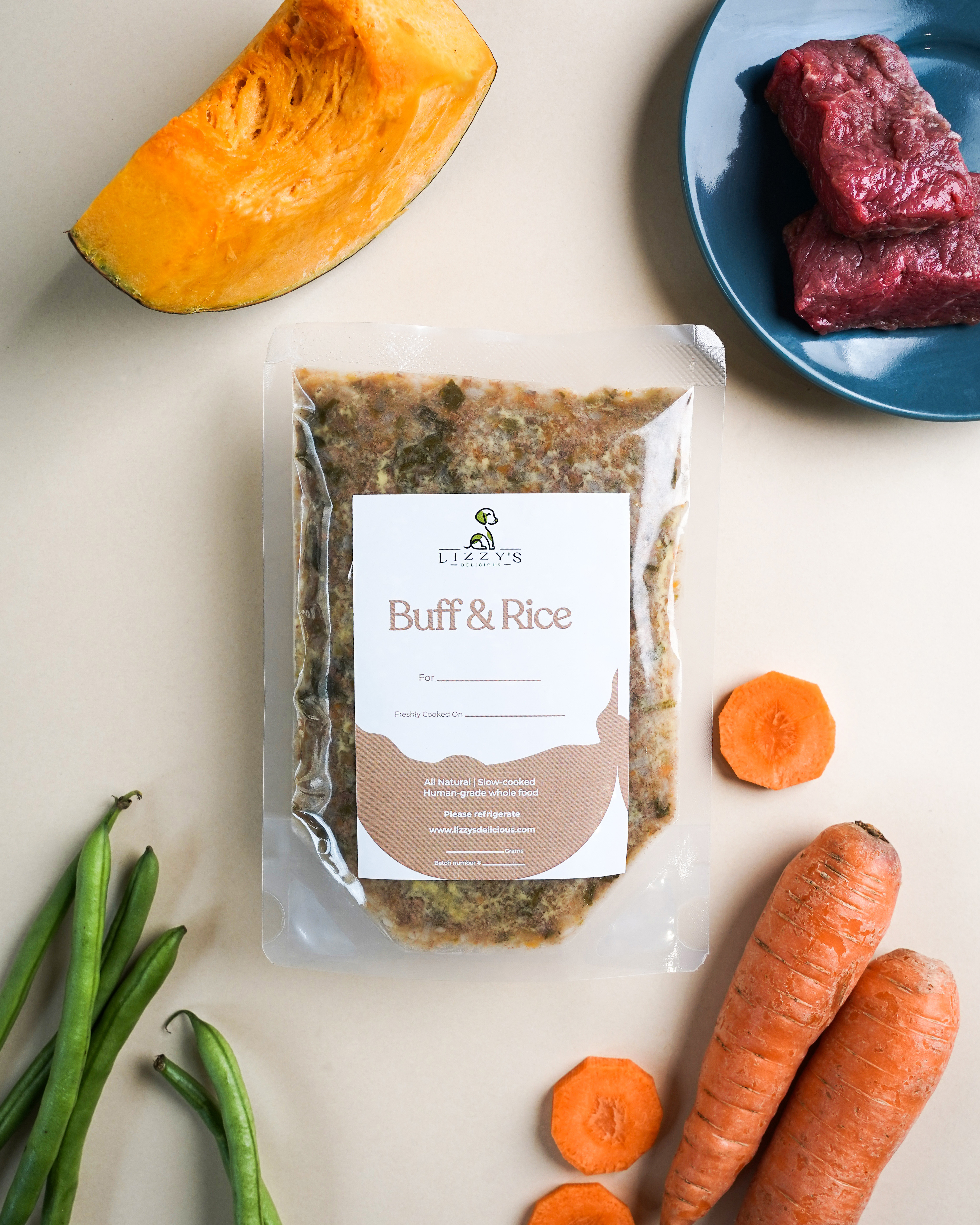 Buff & Rice (Pack of 900 gms)