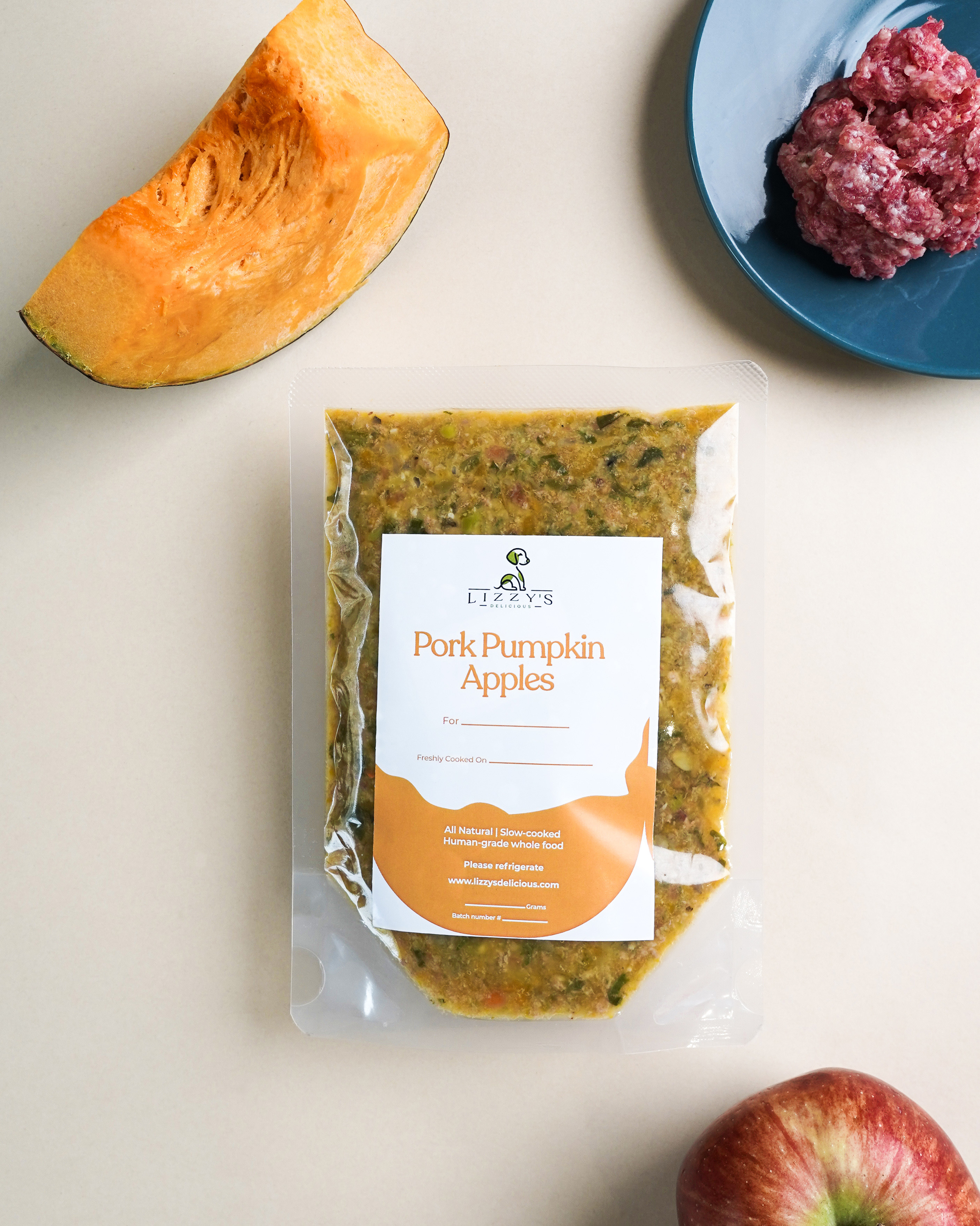 Pork, Pumpkin & Apple (Pack of 900 gms)